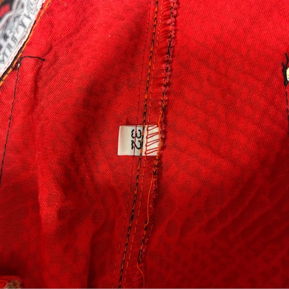 Trash and Vaudeville Red Snake Print Y2K Studded Leather Patch Pants Punk Goth - Picture 5 of 10